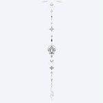 Design del tatuaggio semi-permanente Totem di Loto Celeste di INKON – illustrazione verticale, fine, linea, ornamento, luna, 4 x 7 in (10x17cm), disponibile su inkon.co