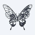 Design del tatuaggio semi-permanente Floral Butterfly di INKON – illustrazione splendido, grande, farfalla, floreali, motivi, 3 x 4 in (6x11cm), disponibile su inkon.co
