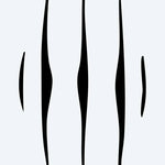 Design del tatuaggio semi-permanente Claw Marks di INKON – illustrazione artigli, graffi, segni, verticali, tagli, 3 x 4 in (7x10cm), disponibile su inkon.co