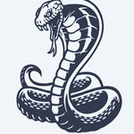 Design del tatuaggio semi-permanente Cobra Reale di INKON – illustrazione reale, cobra, eretta, attacco, posa, 4 x 7 in (10x17cm), disponibile su inkon.co